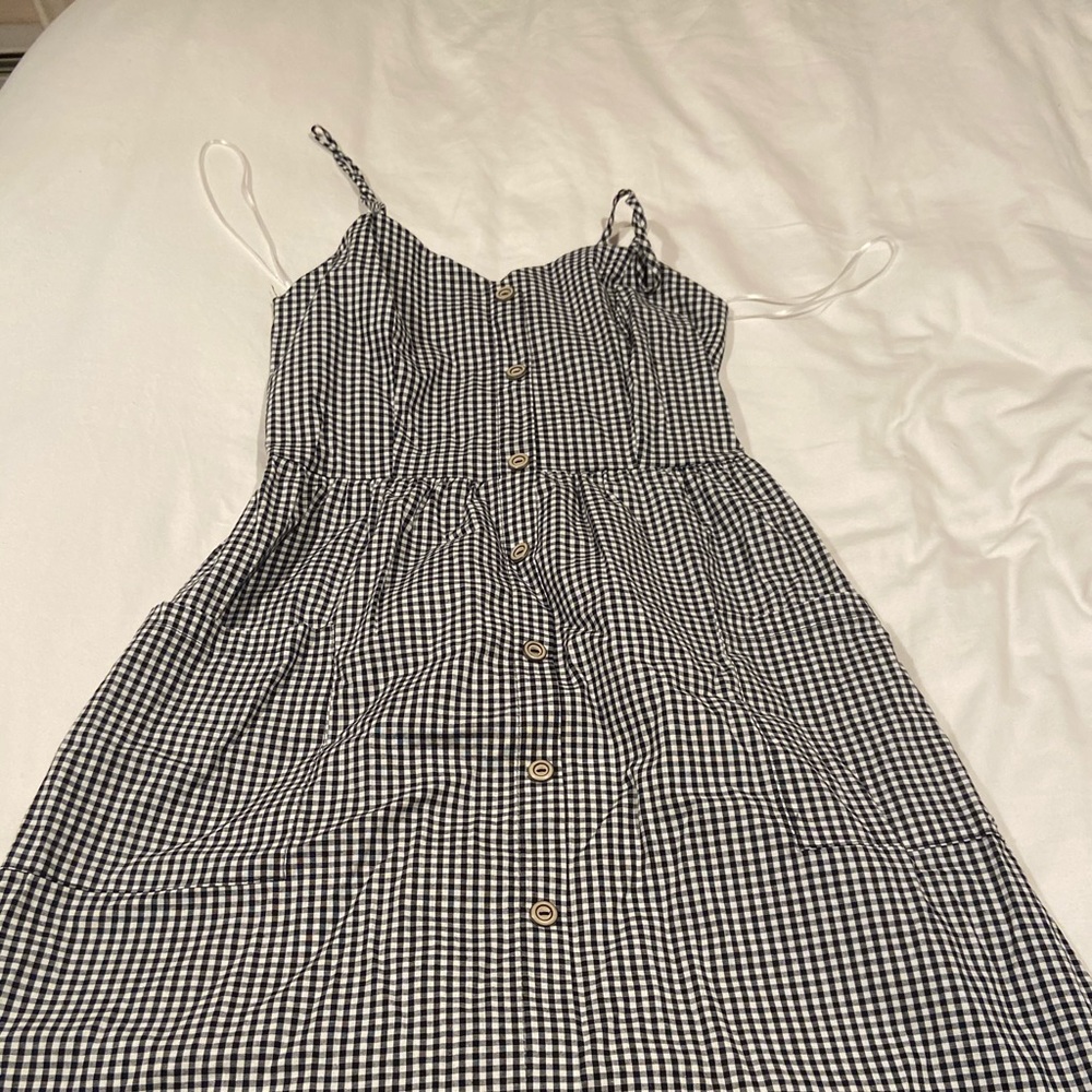 Gingham Printed Sun Dress